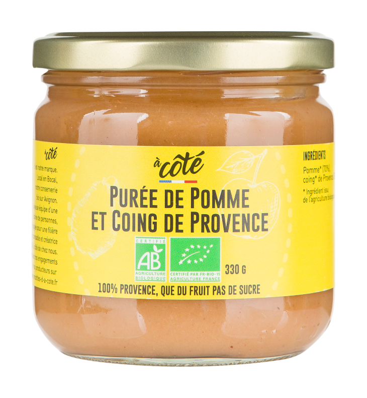 Purée de pomme et coing de Provence Bio - A côté - 330g