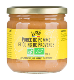 Purée de pomme et coing de Provence Bio - A côté - 330g