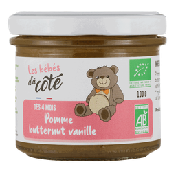 Purée pomme butternut vanille Bio - Les bébés d'à côté - 100g